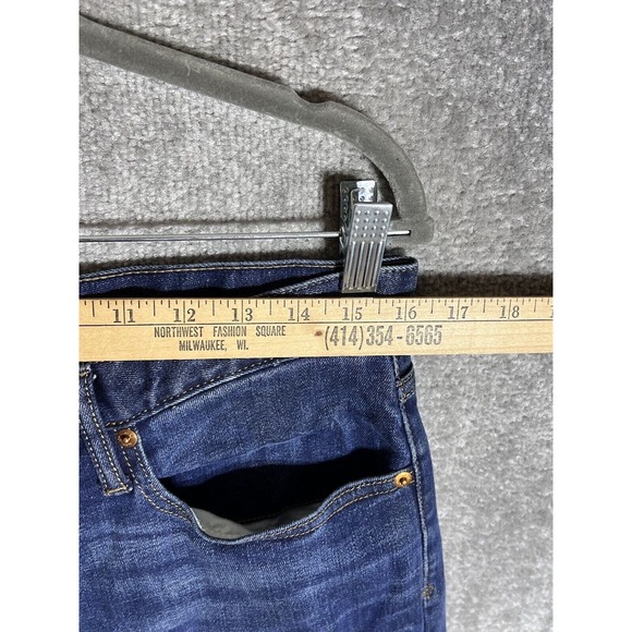 Gap Slim Straight Leg Distressed Jeans Mens Size 32x32 Stretch Blue Denim - Picture 13 of 16